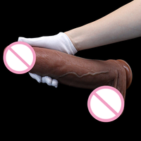 Dildo en silicone liquide extra épais et doux, écologique, énorme plug anal réaliste pour jeux extrêmes pour adultes