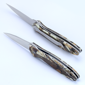 KS1660มีดพับหนังดีไซน์ลายพรางดีไซน์แบบ DIY ทำจากสเตนเลสสตีลพับเก็บได้ - Product Image 5