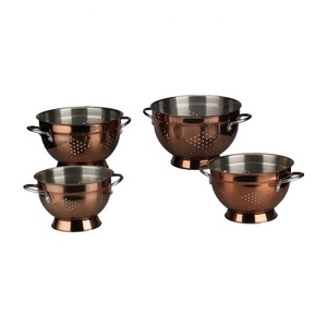 Stainless Steel Food Strainers Basket Fruit Vegetable Washing Basket Rice Strainer with Handle - Product Image 5