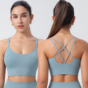 Sujetador Deportivo para <span class=keywords><strong>Mujer</strong></span>, con Relleno Extraíble, Top Deportivo Sexy con Espalda Cruzada, de Alto Impacto, para Entrenamiento - Product Image 1