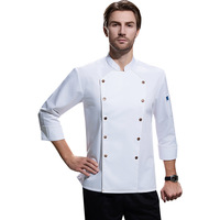 Veste de Chef Japonaise pour Homme, Uniforme de Cuisine, Veste de Chef d'Hôtel avec Boutons