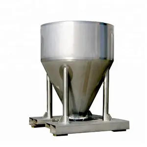 Réservoir de stockage chimique de poudre de trémie en acier inoxydable 304 de 1000L en forme de cône personnalisé