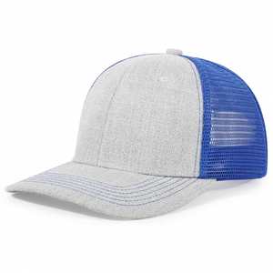 Vente en gros de casquettes Snapback à bord incurvé 6 panneaux casquette de camionneur en maille vierge casquette de camionneur personnalisée - Product Image 3