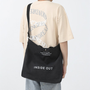 Wholesale Eco Friendly <b>Large</b> <b>Crossbody</b> Natural Cotton Canvas Tote <b>Bag</b> With Single Shoulder With Custom Logo - Product Image 5