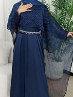 Robe Abaya élégante d'exportation transfrontalière pour femmes ciel étoilé cape simple grande taille pour robe musulmane dames filles ensembles