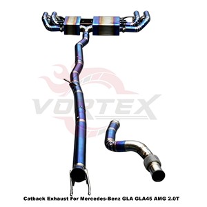 Sistema de Escape Catback con Válvulas de Titanio Azul Vortex para Mercedes-AMG GLA45 GLA35 X156 H247 2.0T 2015-2024, Kits de Ajuste de Ajuste Directo - Product Image 4