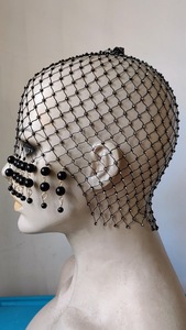 Serre-tête de <span class=keywords><strong>mariage</strong></span> style Charleston avec perles et pompons - Product Image 4