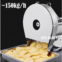 Máquina cortadora eléctrica de repollo, ajo, limón, naranja, manzana, pepino, frutas de dragón, patatas fritas