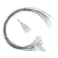 Douille de lampe G4, 10-50 pièces, 10cm 20cm 30cm 50cm 100cm, blanc noir, 12V 220V, support de lampe G4 pour éclairage LED, cristal, halogène B B
