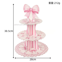 Support de présentation à trois niveaux pour cupcakes et desserts, idéal pour anniversaires et mariages, décoration de gâteaux, plateau à gâteaux – Meilleures ventes