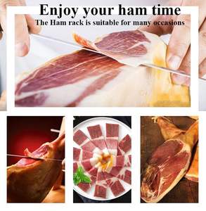 Support à <span class=keywords><strong>jambon</strong></span> en bois stable et antidérapant pour cuisine, maison, hôtel, présentation de fête - Product Image 6