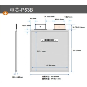 Bateria de Íon de Lítio Farasis Pouch Cell 3.7v 53Ah 58Ah P53 P58 NCM para Motocicletas e Caixas de Som Inteligentes - Product Image 5