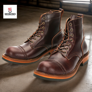 บูททำงานวินเทจสไตล์แฟชั่นรองเท้าบูทหนังอังกฤษ - Product Image 5