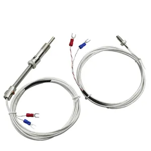 Classe A Classe B 3 fios impermeável dois fios de aço inoxidável sonda impermeável ntc termistor pt100 rtd sensor de temperatura