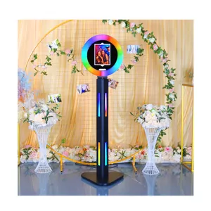 Wedding Portable Ring Light Selfie Spin 3d Video Booth Ipad Photobooth Stand Printer Ipad Photo Booth Rotating Machine