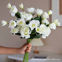 Bunga Buatan Tanaman Eustoma Dekorasi Ruangan Jendela Balkon Ruang Tamu Alat Peraga Foto Pernikahan Bunga Grosir Hadiah Festival