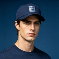 Casquette de baseball en tissu imperméable bleu marine, broderie, réglable, unisexe, protection solaire, taille ajustable, randonnée, camping, casquette de sport