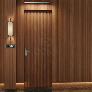 Puertas Secretas Residenciales Sin Marco, Puertas Ocultas de Madera Contrachapada, Puertas Interiores Ocultas de Madera Sólida para Casas - Product Image 2