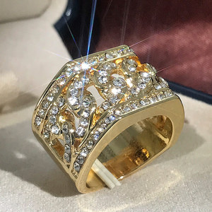 Anello da Uomo con Strass Stile Hip Hop, Gioielli Moda Streetwear - Product Image 3