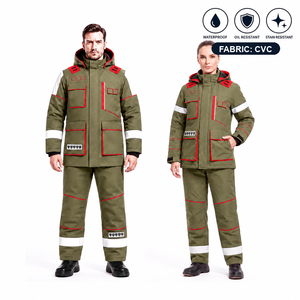 Vêtements de travail de protection en coton CVC lourd, résistants aux éclaboussures chimiques, pour zones dangereuses de raffineries pétrochimiques et plateformes offshore - Product Image 1