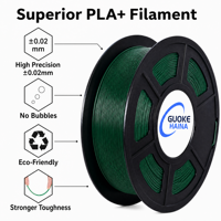 Filament PLA+ 1,75 mm, consommables d'impression 3D professionnels, impression fluide sans obstruction, PLA Plus pour décorations de Noël festives