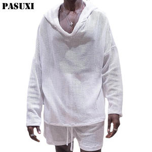 PASUXI all'ingrosso Casual maglieria pantaloncini Set sottile felpa con cappuccio manica lunga Pullover maglione imposta <span class=keywords><strong>abbigliamento</strong></span> <span class=keywords><strong>maschile</strong></span> Street Style - Product Image 1