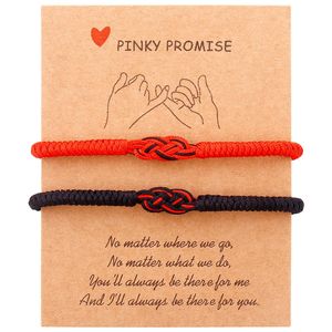 Pulsera de pareja de hilo rojo del <span class=keywords><strong>destino</strong></span> para <span class=keywords><strong>Navidad</strong></span>, aniversario de San Valentín, regalos de cumpleaños, joyería a juego, relaciones - Product Image 1