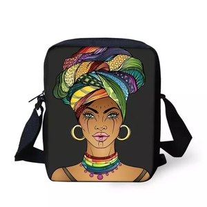 1Pc Moq Kleine Messenger Tassen Voor Vrouwen Amerikaanse Zwarte Kunst Afrikaanse Meisjes Messenger Bag Mini Handtassen Portemonnee Leuke Kids schoudertas - Product Image 4