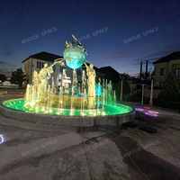 Fuente de Agua Seca Programable con Luces LED RGB, Cascada de Chorro de Agua Personalizada para la Construcción Escénica de Plazas Urbanas