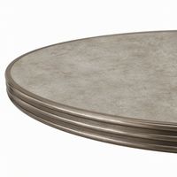 Table de bistrot parisien Lifepursue avec bordure en métal vintage, mobilier de restaurant commercial
