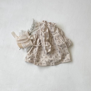 <span class=keywords><strong>Abito</strong></span> Lungo da Bambina Primavera Autunno 2026, Stile Retrò Floreale con Colletto a Bocciolo, in Puro Cotone Morbido, Modello Principessa <span class=keywords><strong>Elegante</strong></span> - Product Image 4