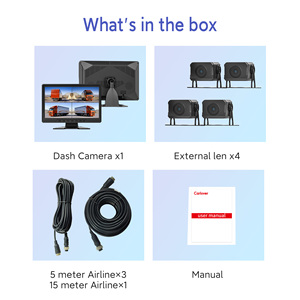 Grabadora de Video 1080p 4CH, Cámara para Coche con Visión Nocturna Starlight, Vista de 360°, Monitoreo de Estacionamiento para Camiones, Cámaras de Espejo Lateral, 1 Año de Garantía - Product Image 5