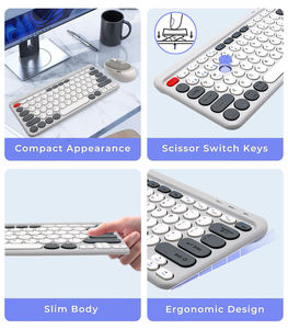 Ergonomic Slim Wireless Keyboard and <b>Mouse</b> Combo with <b>for</b> Rechargeable Battery-in Stock - Product Image 3