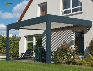 Pabellón Exterior de Aluminio con Recubrimiento en Polvo KAKADU 694-140, Pérgola con Techo de Celosía y Gazebo para Jardín y Uso en Exteriores - Product Image 2