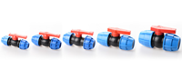 Raccords de plomberie HDPE100, vanne à boisseau sphérique à connexion rapide moulée par injection, polie, résistante à la corrosion et aux produits chimiques, modèle 1.6PN