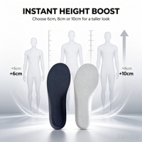 Semelles rehausseuses détachables à 3 couches, coussinets en gel pour chaussures, pour hommes et femmes, jusqu'à 8 cm, respirantes et antidérapantes pour la posture