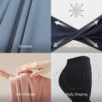 Tissu jersey brossé effet suède extensible dans les 4 sens, 80 % polyester, 20 % élasthanne, 240 g/m², à séchage rapide et haute absorption, idéal pour le fitness (A2550)