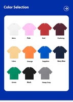 T-shirt pour homme en coton pur tricoté sur mesure, 200 grammes, col rond, coupe ample, couleur unie, anti-boulochage, manches courtes, grande taille