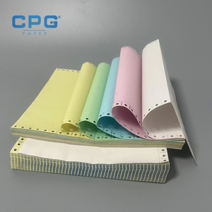 Factory Wholesale High Sensitivity <b>Carbonless</b> <b>Paper</b> Roll 50gsm 55gsm NCR <b>Paper</b> Continuous Printing <b>Paper</b> Unit - Product Image 1