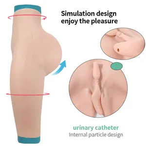 पुरुषों सिलिकॉन कूल्हे पैड ने झूठी योनि के पतलून को बढ़ा दिया