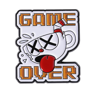 เข็มกลัดของที่ระลึกเกมการ์ตูนสุดสร้างสรรค์แก้วน่ารักถ้วยป้ายตัวละครบนหัวเกมมีตัวอักษรปกเคลือบอ่อน - Product Image 5