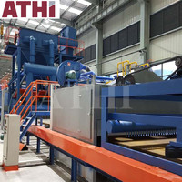 Machine de sablage automatique à billes d'acier pour le nettoyage de surfaces, avec commande PLC, pour tôles et plaques d'acier