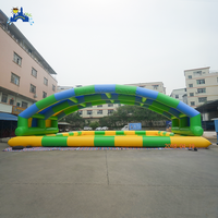 Piscine gonflable rectangulaire commerciale en mousse avec auvent pour événements pour enfants et jeux aquatiques