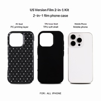 Coques de téléphone iPhone 17, iPhone 16 Pro, 15, 14, 13 – Film magnétique deux-en-un à pois noirs et blancs, élégant et simple
