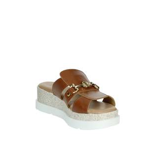 Sandalias de Plataforma con Cuña para Mujer Donna Serena, Zapatos Cómodos de Cuero Marrón con Plataforma y Deslizamiento Fácil - Product Image 5