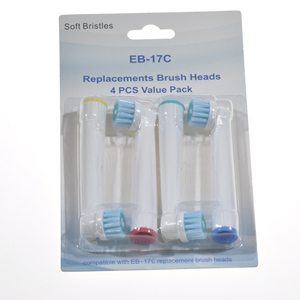 Lot <span class=keywords><strong>de</strong></span> 4 têtes <span class=keywords><strong>de</strong></span> <span class=keywords><strong>brosse</strong></span> <span class=keywords><strong>à</strong></span> dents électriques <span class=keywords><strong>de</strong></span> remplacement professionnelles pour soins des gencives sensibles, pour le nettoyage des dents - Product Image 1
