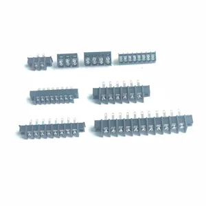 Fabrieksprijs 6.35/7.62/8.25/9.5/10/11/13/14Mm Pitch Single Row Panel Mount Barrier Strip Messing Pcb Terminal Block