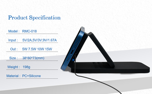 Cargador inalámbrico de USB-C magnético 2 en 1, soporte plegable para teléfono móvil iPhone 12/13 - Product Image 2