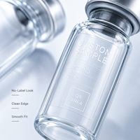 Étiquettes transparentes personnalisées pour flacons de peptides, autocollants imperméables pour petits échantillons, impression QR et OEM pour emballage de lots