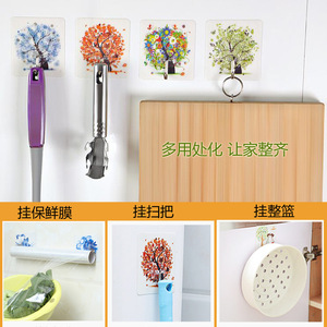 Colorful Wall <b>Hooks</b> With Strong <b>Adhesive</b> Square Shape Stainless Steel Single <b>Hook</b> Bathroom Storage Traceless Mounting - Product Image 4